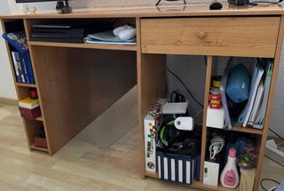 Escritorio madera y metal