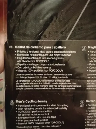 Maillot Ciclismo Crivit XL NUEVO