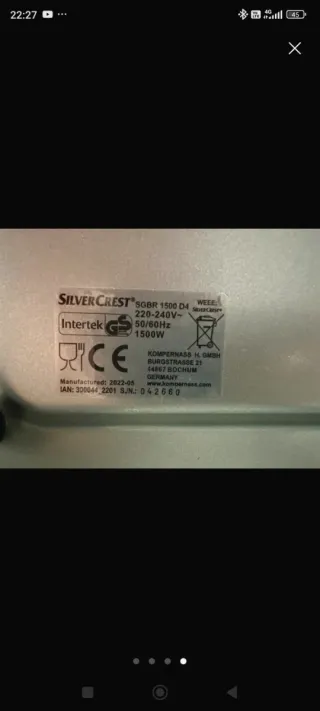 Horno Eléctrico Silvercrest con Grill