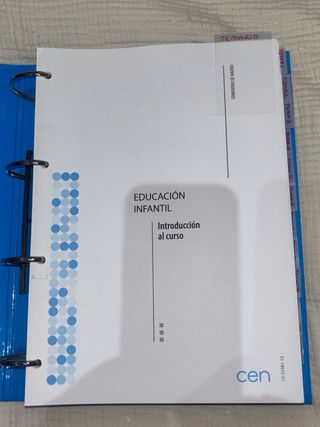 temario oposición ED.Infantil