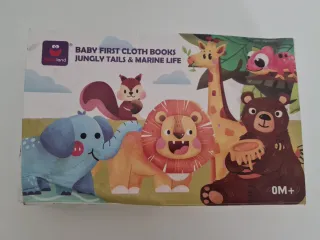 BABY FIRST CLOTH BOOKS JUNGlY TAILS & MARINE LIFE