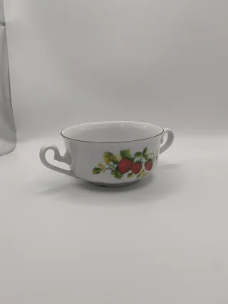 6 Tazas Consomé Porcelana Bohemia