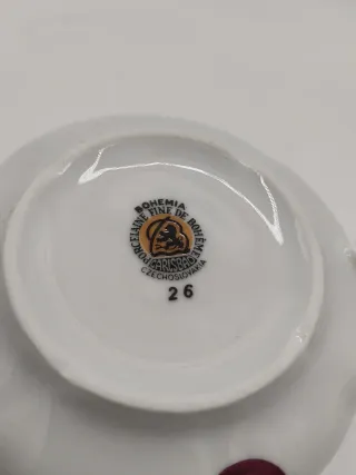 6 Tazas Consomé Porcelana Bohemia