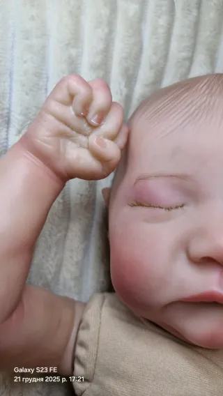 Muñeca estilo reborn 47 cm,cuerpo de tela