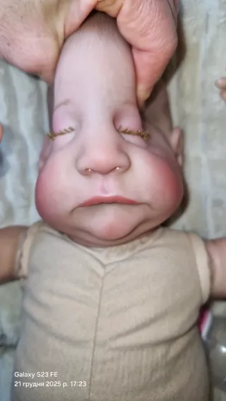 Muñeca estilo reborn 47 cm,cuerpo de tela