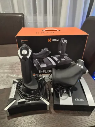 Krom K-Flight Joystick Set PC PS4 Xbox One
