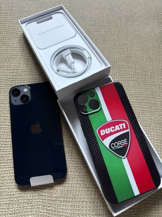 iPhone 13 128GB Azul Nuevo+carcasa Ducati