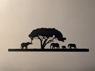 Decoración de pared de elefantes