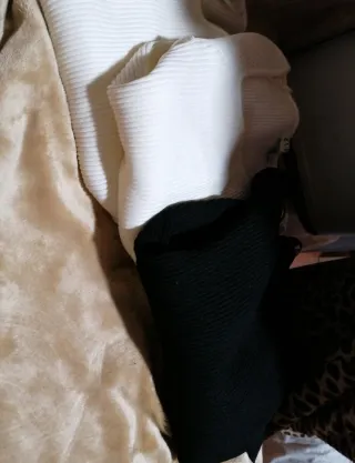 Top talla única negro y blanco