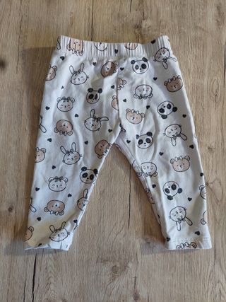 2 Leggings Bimba 9-12 Mesi