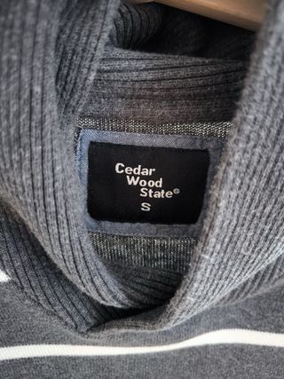 Jersey rayas gris y blanco hombre