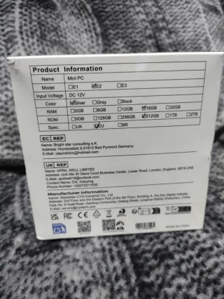 Essensx Mini PC Blanco