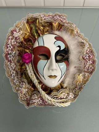 Máscara Cerâmica Vintage Decorativa