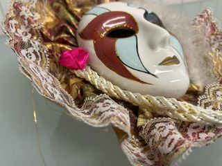 Máscara Cerâmica Vintage Decorativa