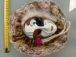 Máscara Cerâmica Vintage Decorativa