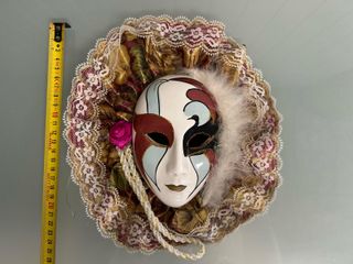 Máscara Cerâmica Vintage Decorativa