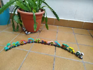 Tren madera números y dinosaurios jug. educativo