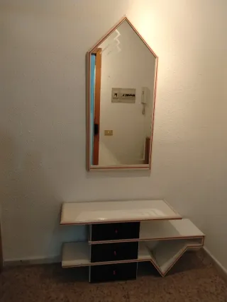 Recibidor moderno blanco y negro