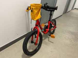 Bici infantil B'TWIN 14 pulgadas roja