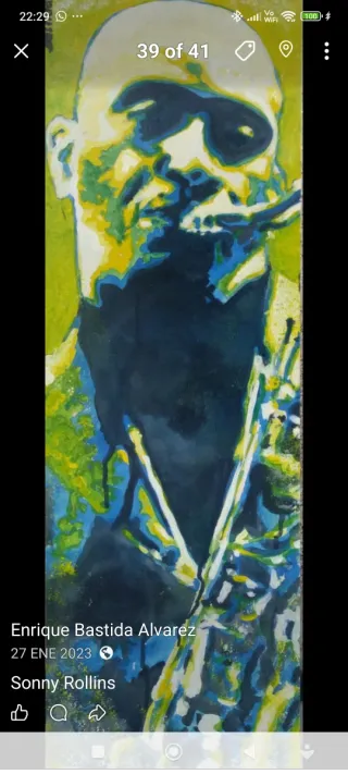 Cuadro Original Músicos 20x60cm