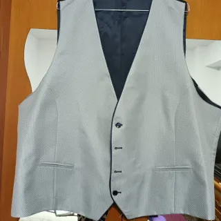 Traje de boda negro y azul el chaleco va aparte