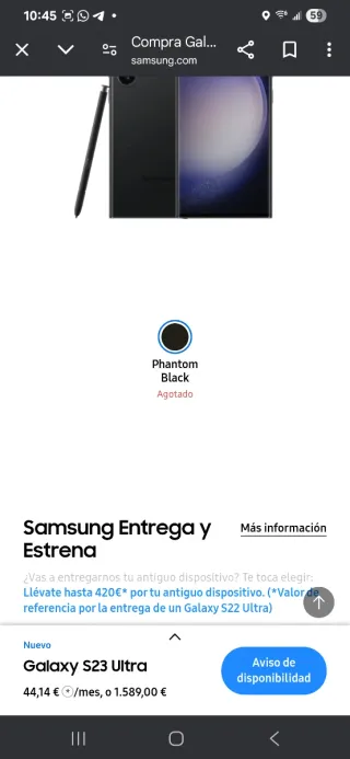 Samsung Galaxy S23 Ultra 256GB Nero