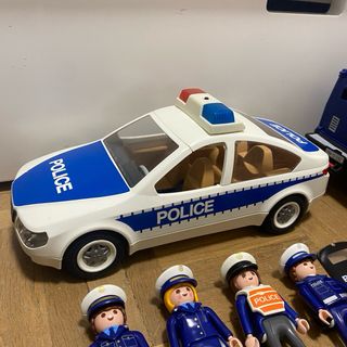 Lote Playmobil Policía: Barco, Coches y Figuras