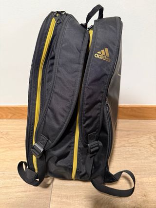 Paletero Pádel Adidas Negro y Dorado + Pala Pádel