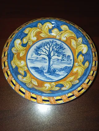 Alzatina Maiolica Decorata Mano Nuova