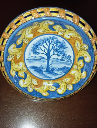 Alzatina Maiolica Decorata Mano Nuova