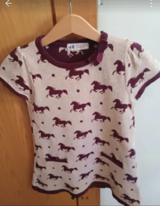 Vestido H&M niña 3 años caballos