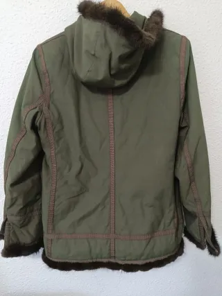 Chaqueta Georges Rech verde con pelo