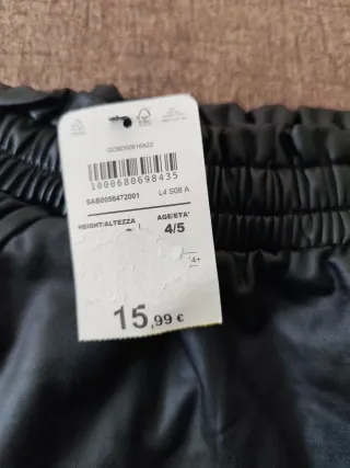 Gonna ecopelle bambina 110 cm