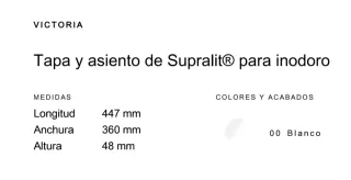 Tapa y asiento Roca Victoria