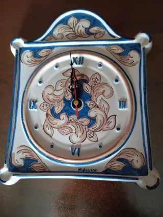 Tris Maiolica: Orologio, Portabicchieri, Piatto