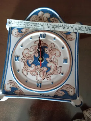 Tris Maiolica: Orologio, Portabicchieri, Piatto