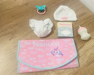 Lote Accesorios Nenuco: Chupete, Pañal, Biberón