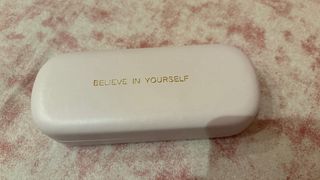 Porta occhiali rosa Believe in yourself