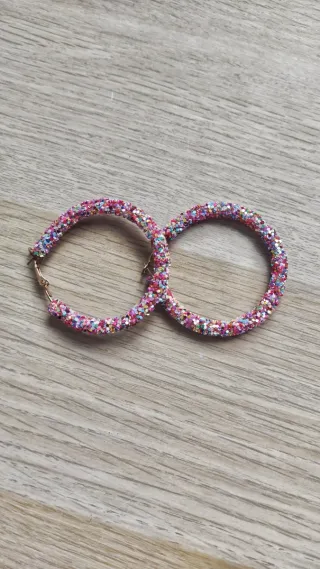 Pendientes Aro Brillantes Multicolor
