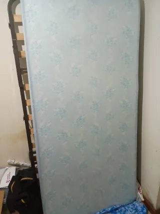 Base Cama 90cm Metal y Madera