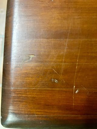 Mesita auxiliar madera maciza con ruedas