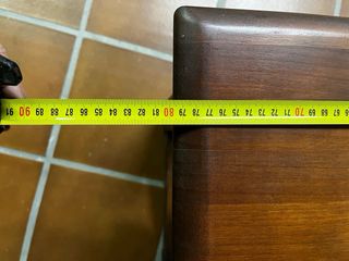 Mesita auxiliar madera maciza con ruedas