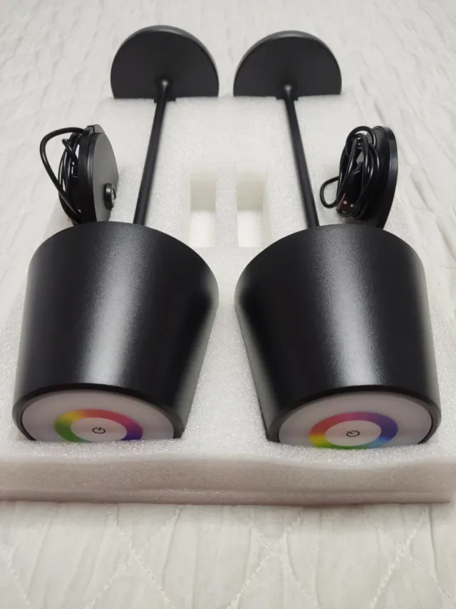 Pack 2 Lámparas LED RGB,  Mesa Regulables