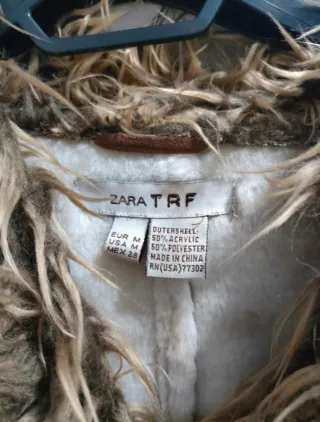 Chaqueta Zara pelo marrón