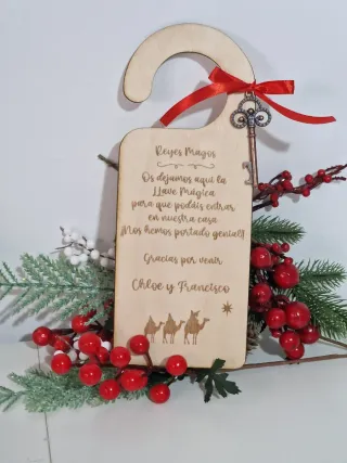 Cuelgapuertas Reyes Magos Madera