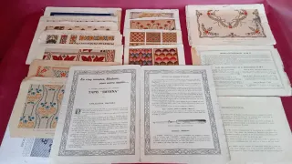 Folletos antiguos labores francesas Art Decó