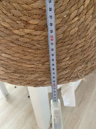 Alfombra mimbre satén redonda