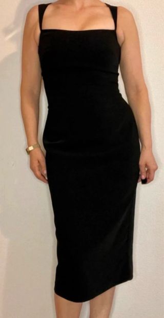 Vestido Negro Mango Talla M