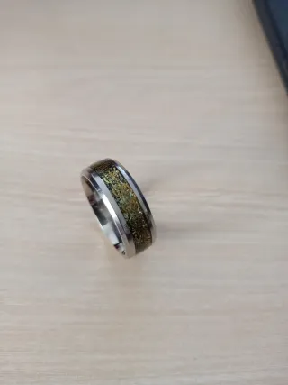 10 Anillos Acero Diseño Griego y Rayas