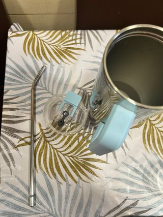 Vaso Térmico Tipo Stanley Azul/Plateado